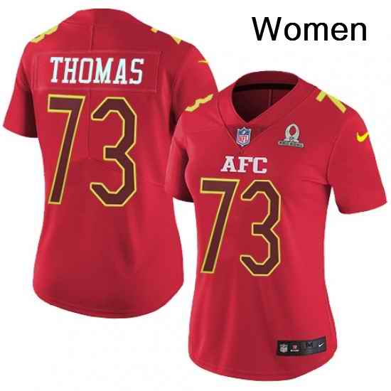Womens Nike Cleveland Browns 73 Joe Thomas Limited Red 2017 Pro Bowl NFL Jersey